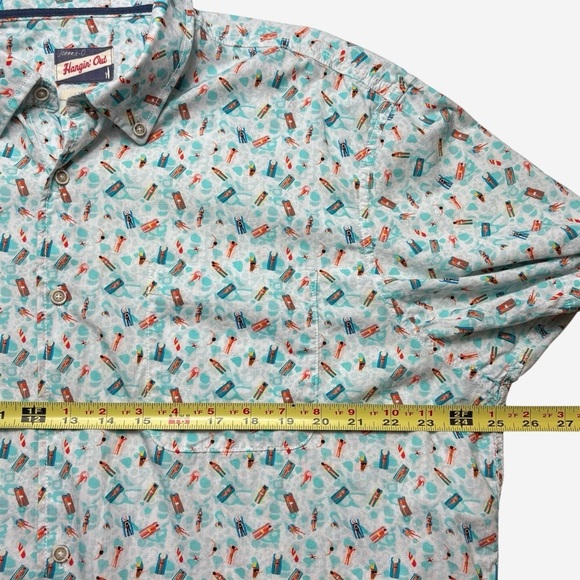 Johnnie O Floaty Hangin' Out Button Up Shirt XL Malibu Novelty Print Prep - Picture 8 of 13